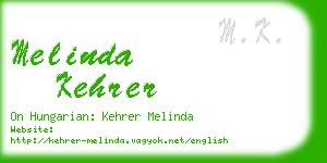 melinda kehrer business card